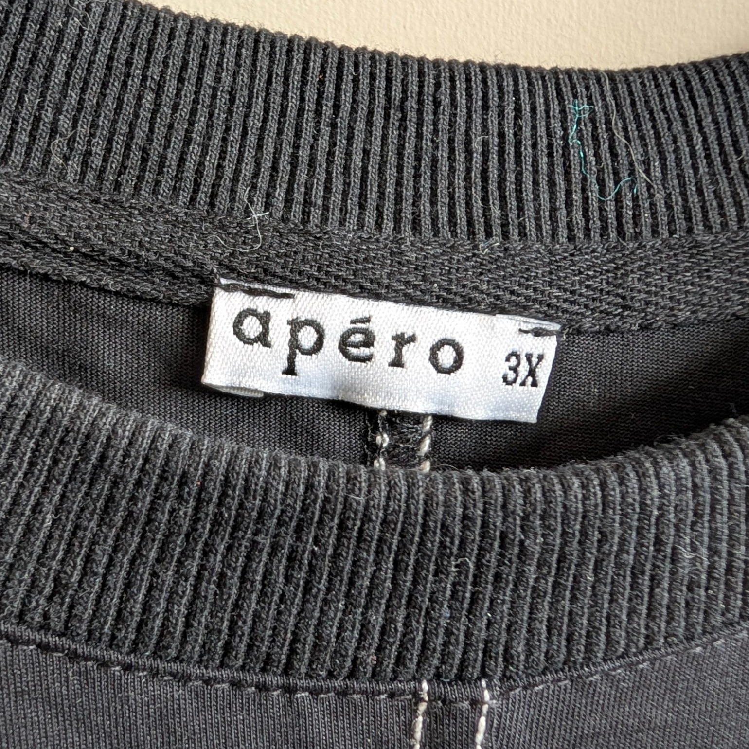 Apero Miro Contrast Panel Midi Tee Dress Black-White Maternity Plus Size 3x 14 — image 8 of 8